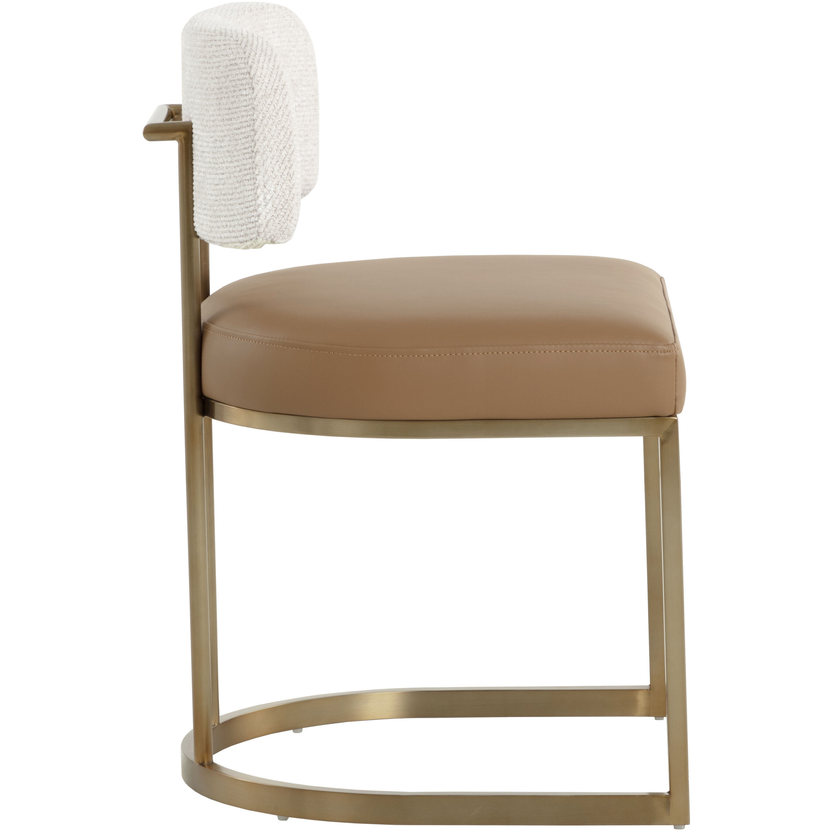 Larissa Napa Cognac / Rhea Light Barley Dining Chair